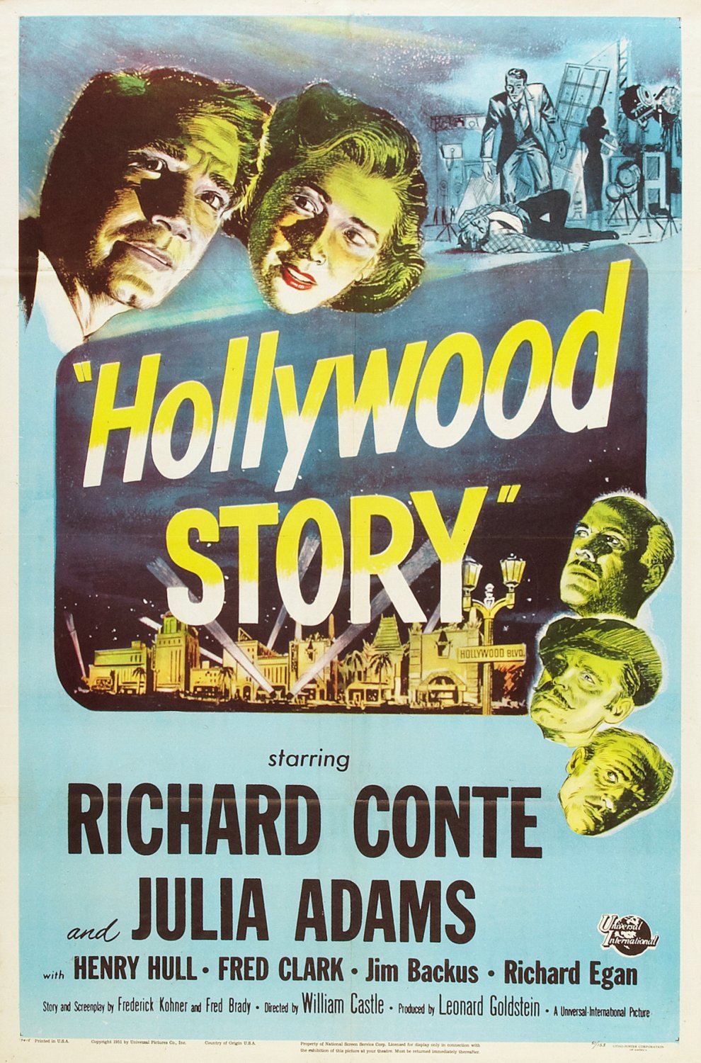 Hollywood Story (1951) - Richard Conte  Colorized Version  DVD
