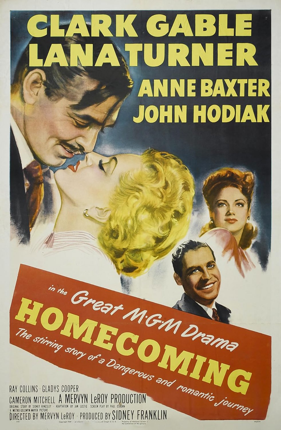 Homecoming (1948) - Clark Gable  Colorized Version DVD