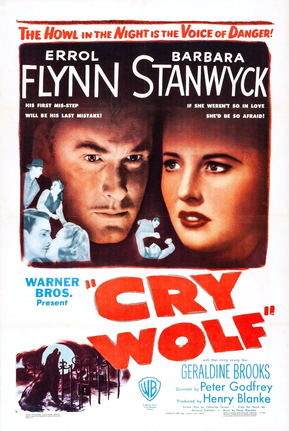 Cry Wolf (1947) - Errol Flynn  Colorized Version  DVD