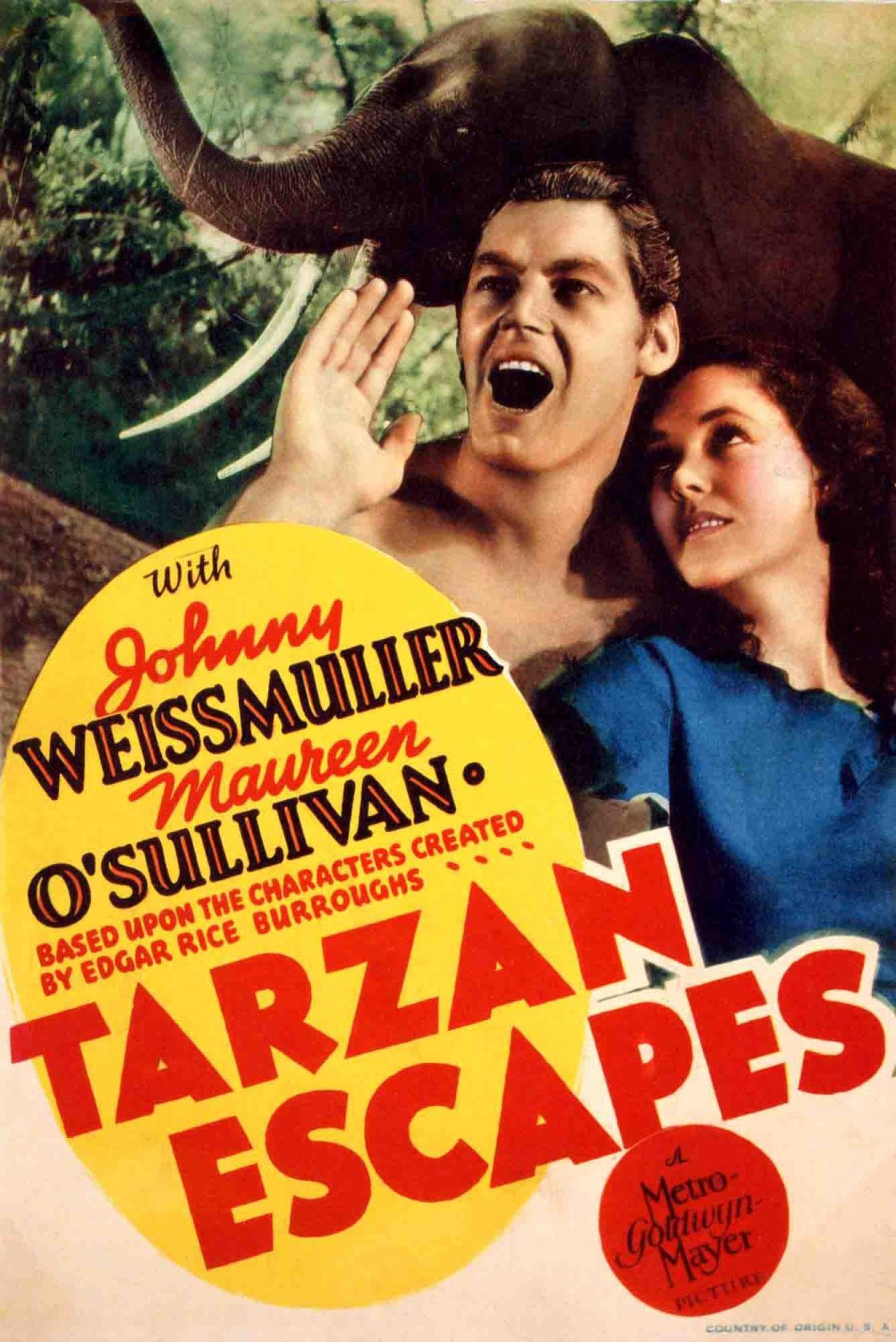 Tarzan Escapes (1936) - Johnny Weissmuller  Colorized Version  DVD