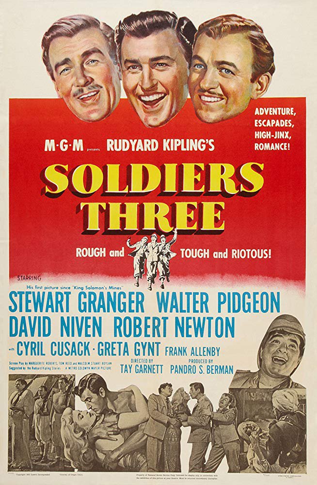 Soldiers Three (1951) - Stewart Granger  Colorized Version DVD