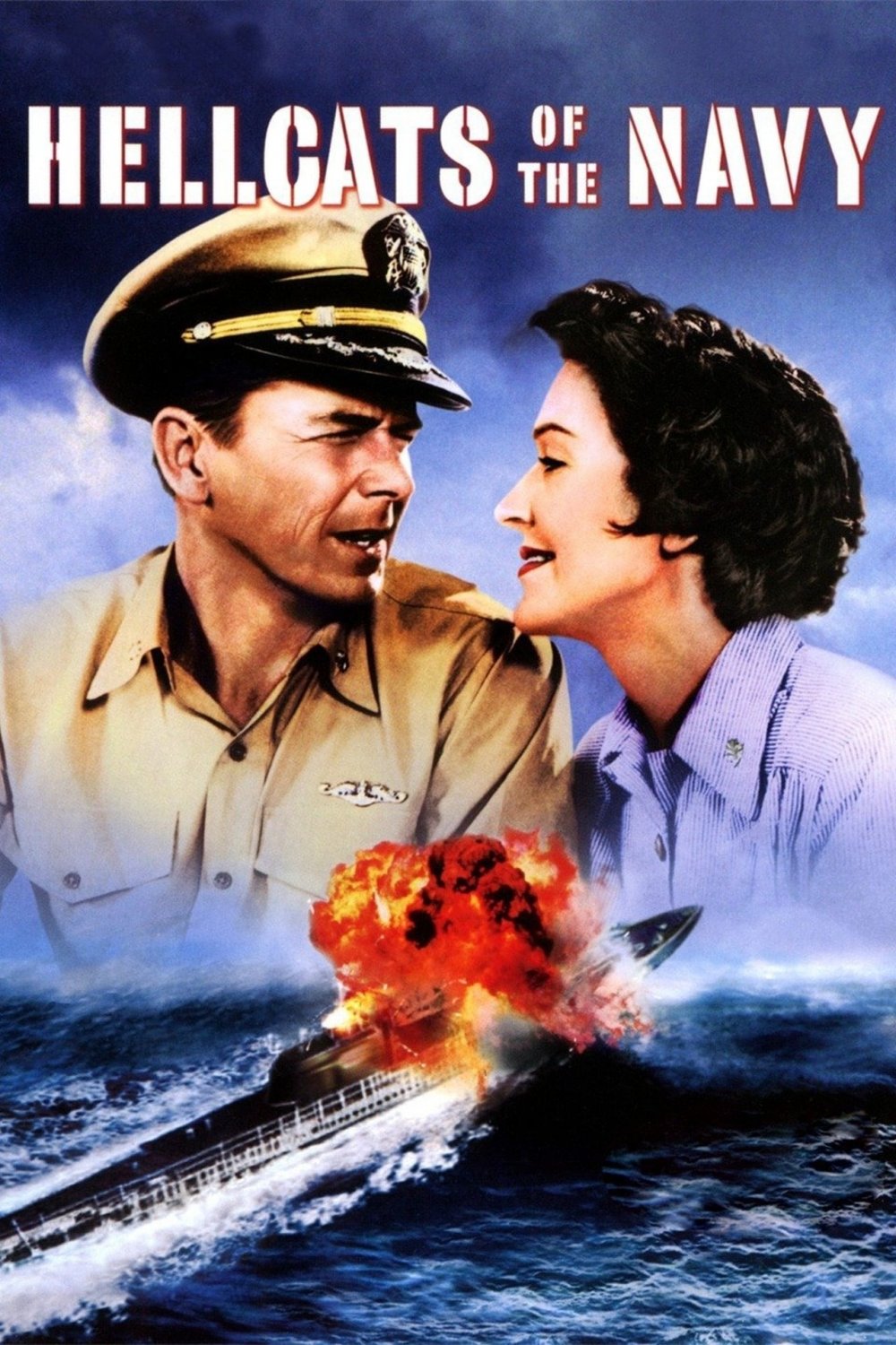 Hellcats Of The Navy (1957) - Ronald Reagan  Colorized Version  DVD