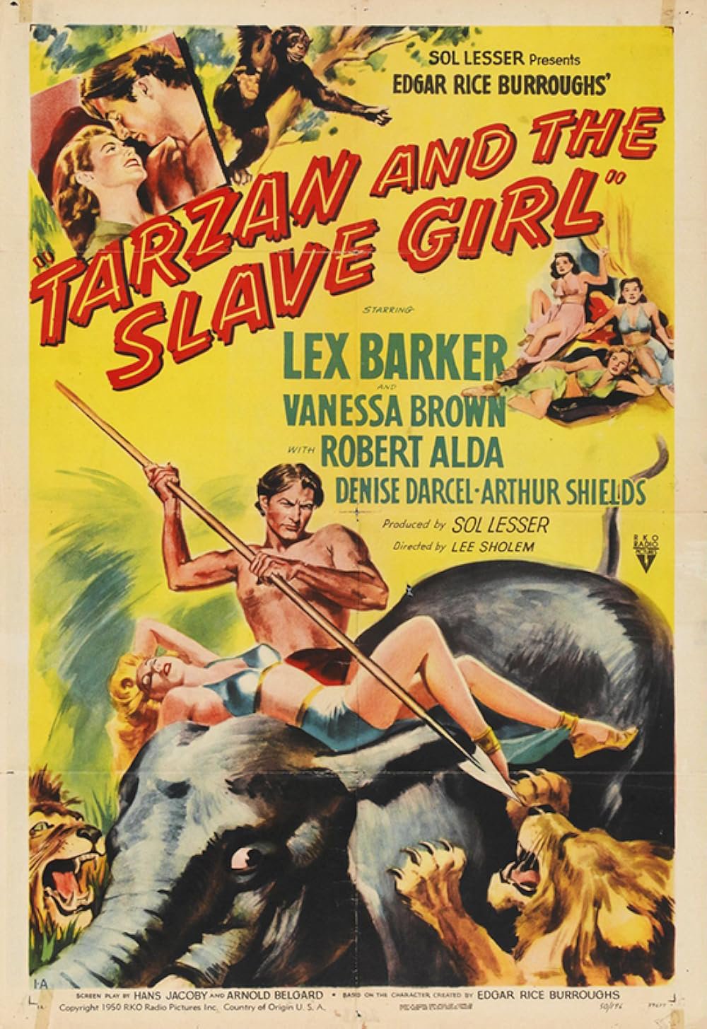 Tarzan And The Slave Girl (1950) - Lex Barker  Colorized Version  DVD