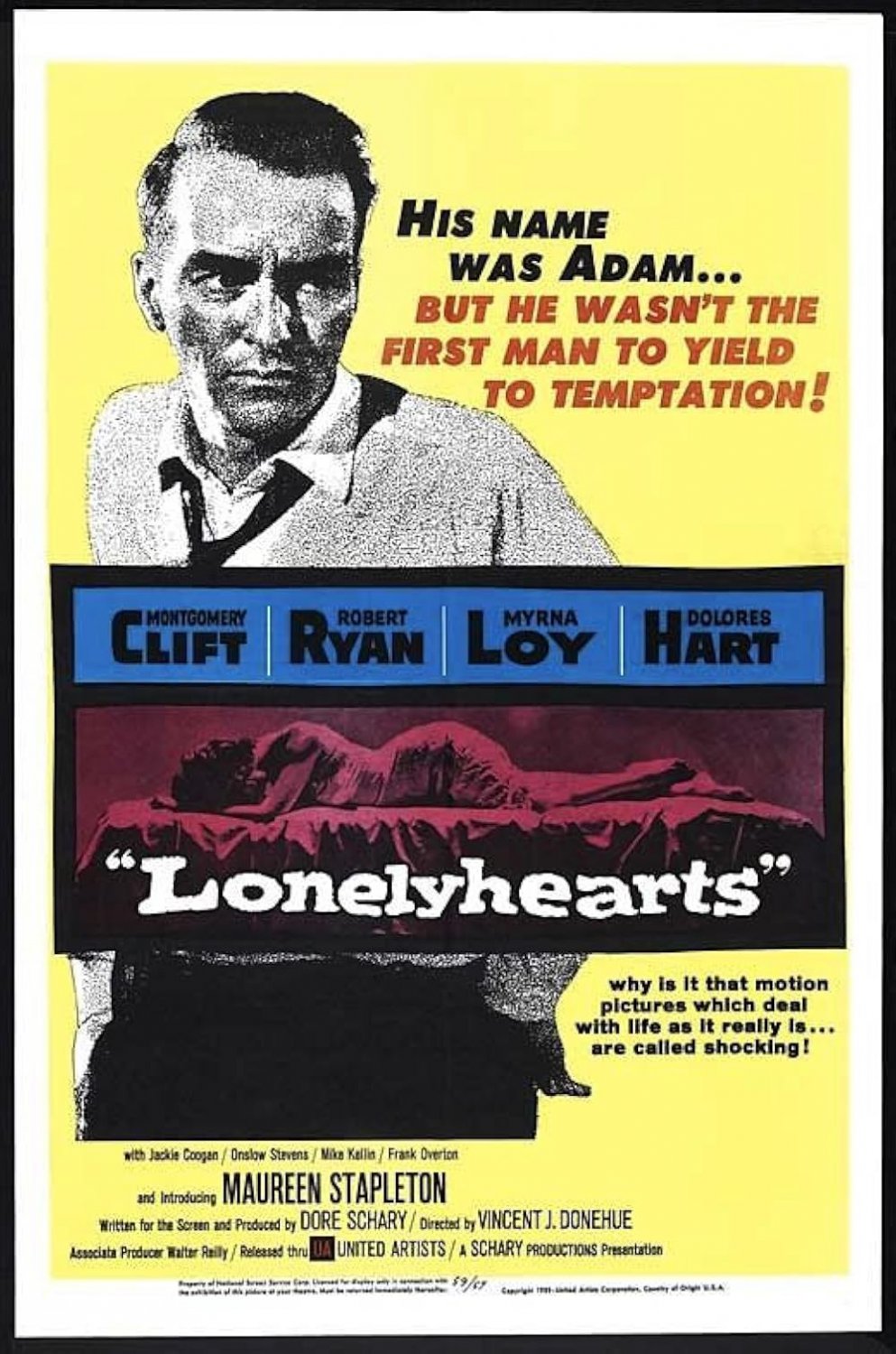 Lonelyhearts (1958) - Montgomery Clift  Colorized Version  DVD