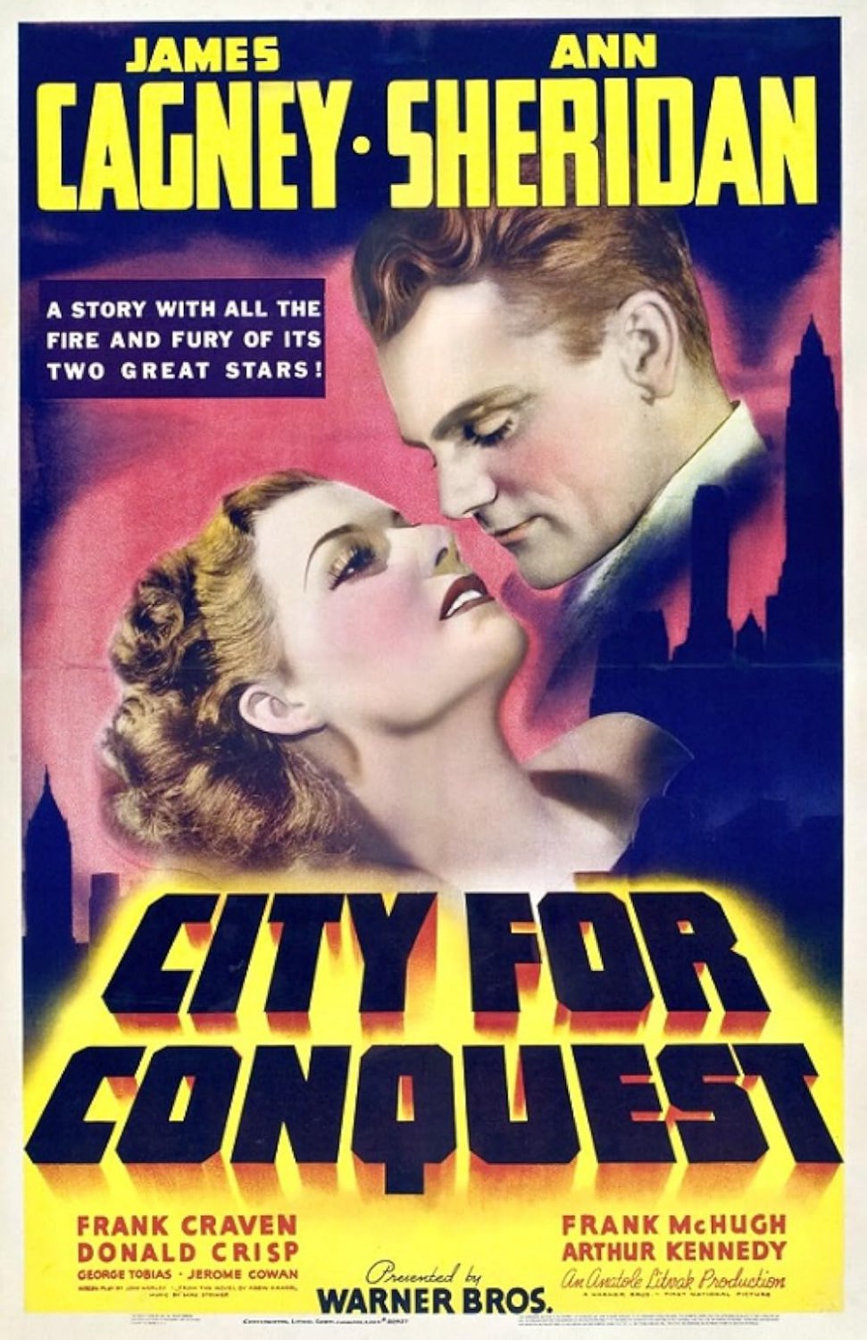 City For Conquest (1940) - James Cagney  Colorized Version  DVD