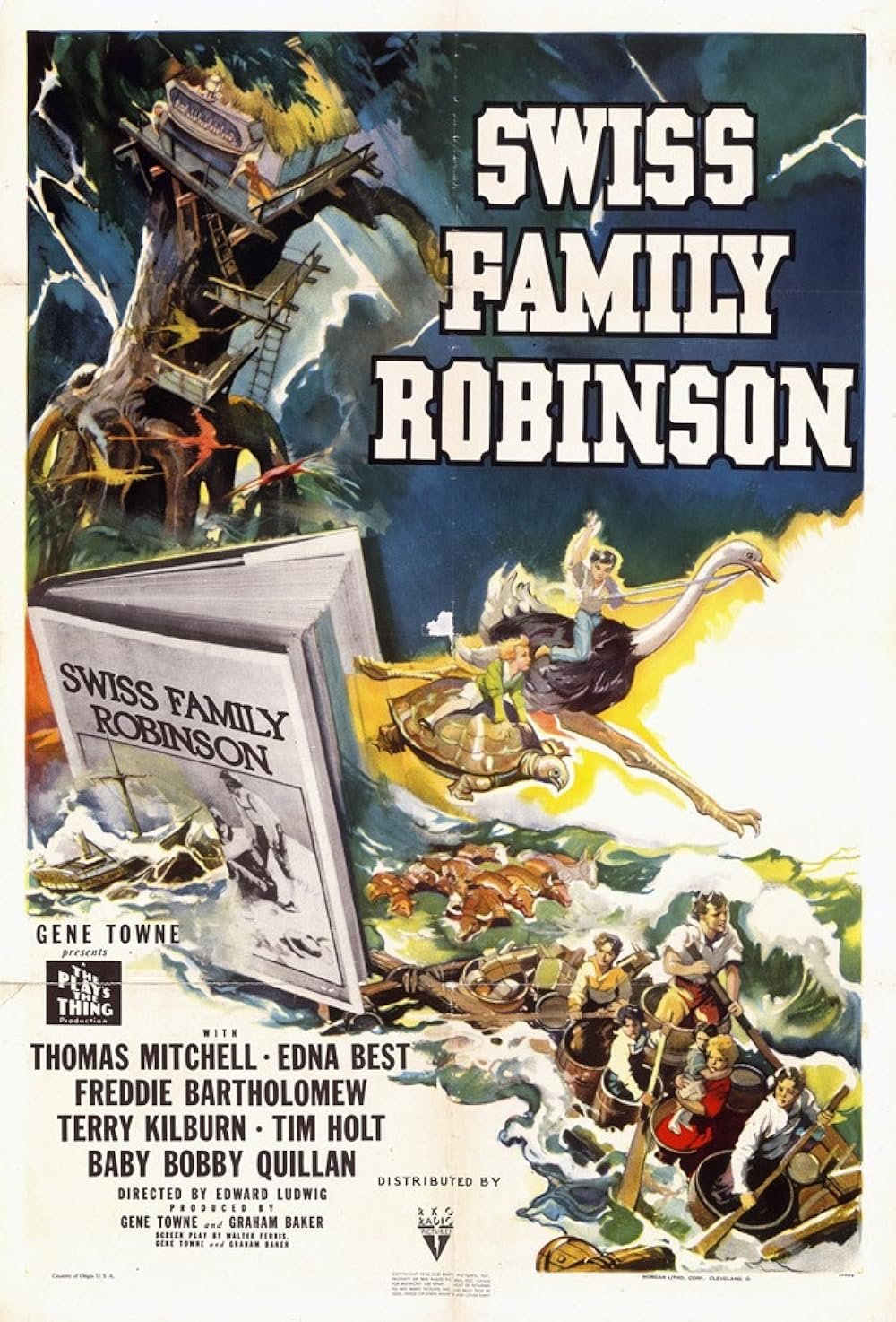 Swiss Family Robinson (1940) - Thomas Mitchell  Colorized Version  DVD