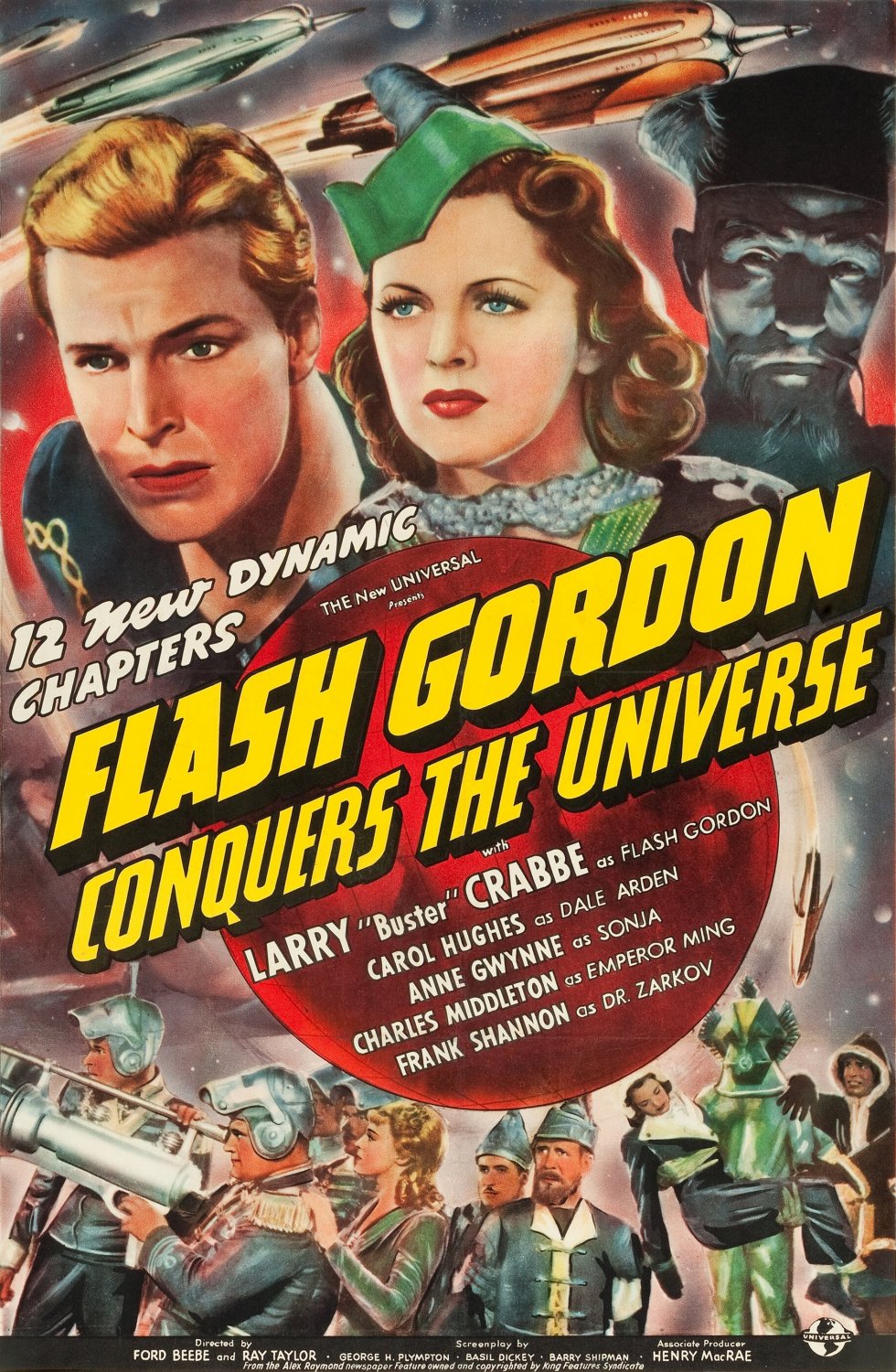 Flash Gordon Conquers The Universe (1940) - Buster Crabbe  Colorized Version  DVD