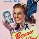 Because Of Him (1946) - Deanna Durbin  Colorized Version  DVD
