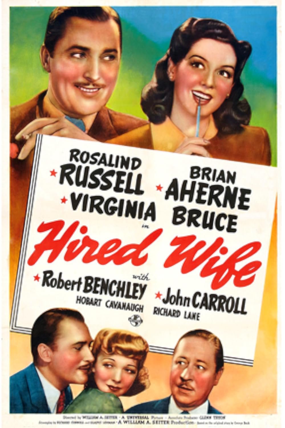 Hired Wife (1940) - Rosalind Russell  Colorized Version  DVD