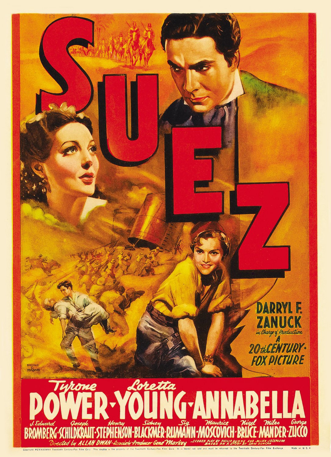 Suez (1938) - Tyrone Power  Colorized Version  DVD