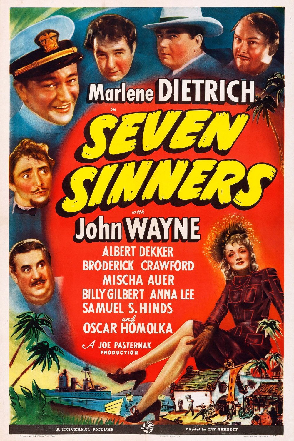 Seven Sinners (1940) - John Wayne  Colorized Version  DVD