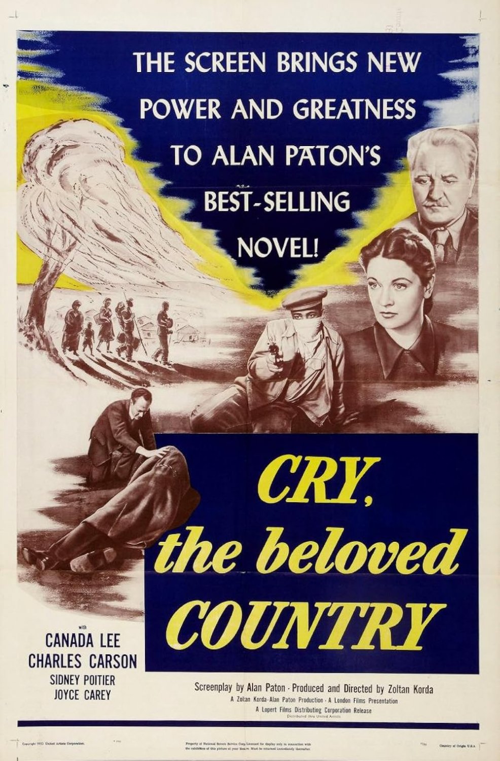 Cry, The Beloved Country (1951) - Sidney Poitier  Colorized Version  DVD