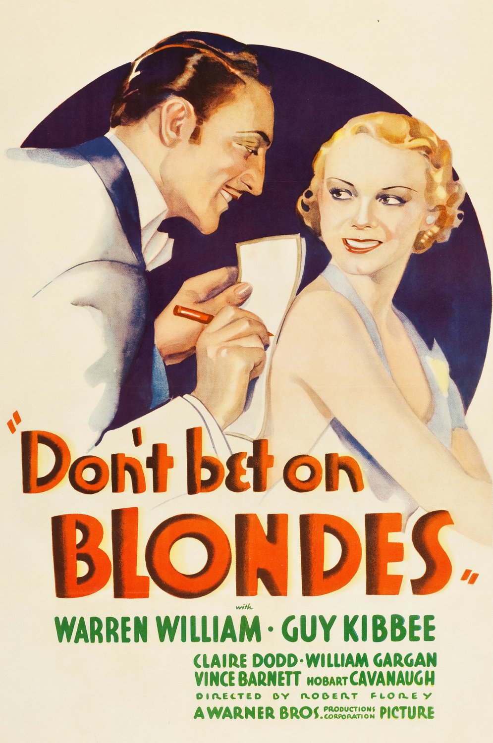 Don't Bet On Blondes (1935) - Warren William Colorized Version  DVD