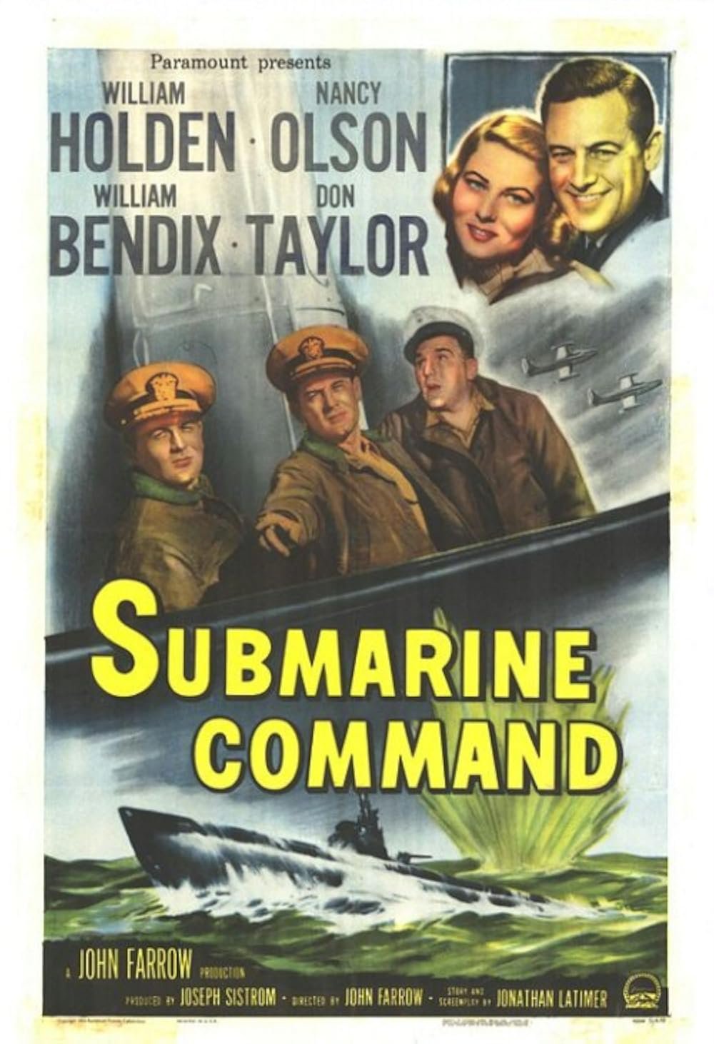 Submarine Command (1951) - William Holden  Colorized Version  DVD