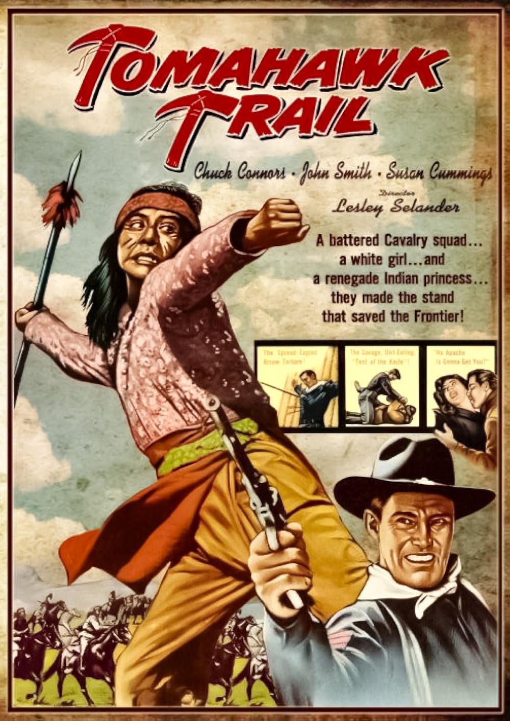 Tomahawk Trail (1956) - Chuck Connors  Colorized Version DVD