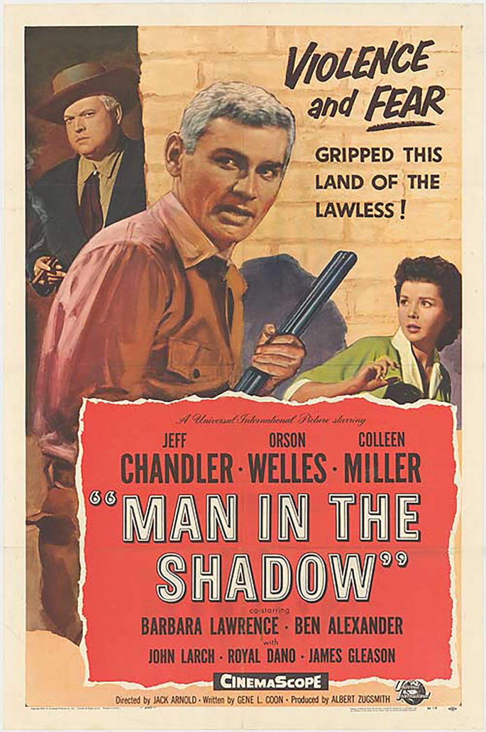 Man In The Shadow (1957) - Jeff Chandler  Colorized Version  DVD