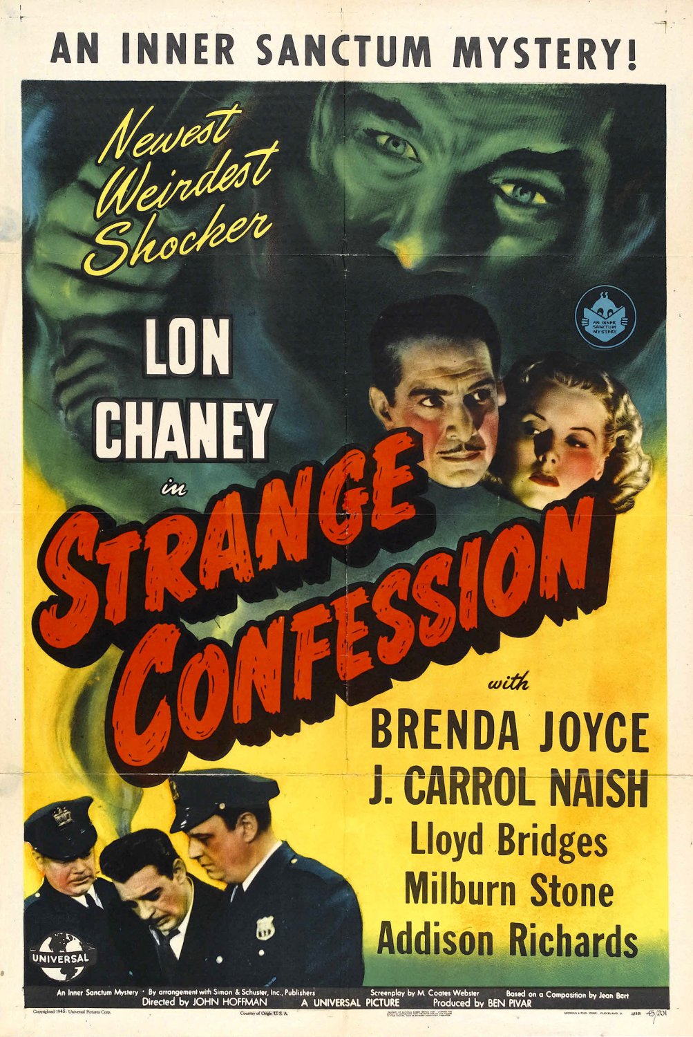Strange Confession (1945) - Lon Chaney Jr.  Colorized Version  DVD
