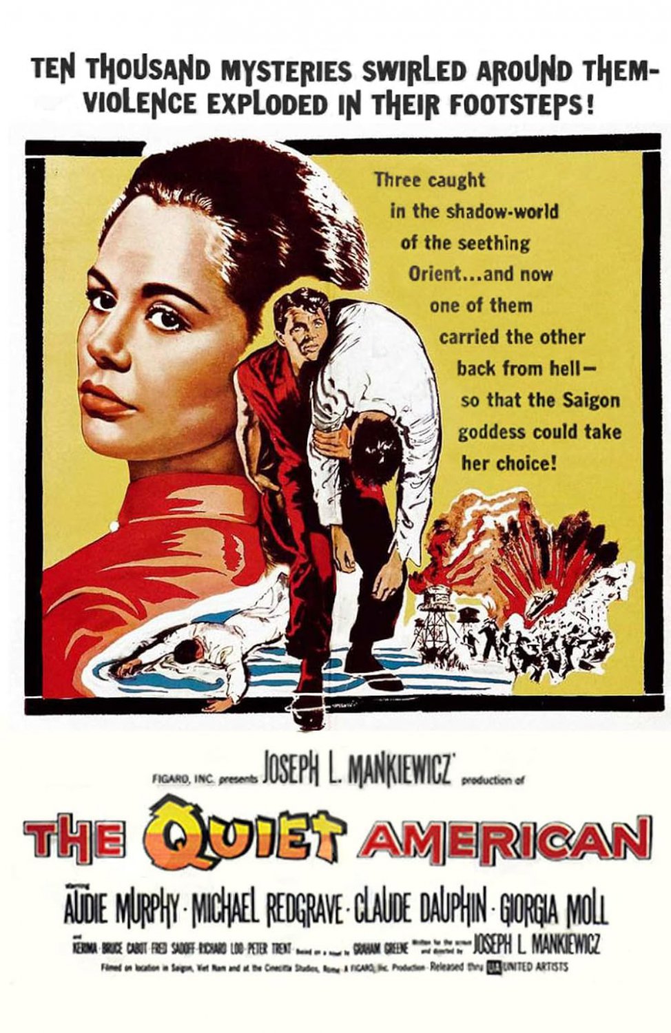 The Quiet American (1958) - Audie Murphy  Colorized Version  DVD