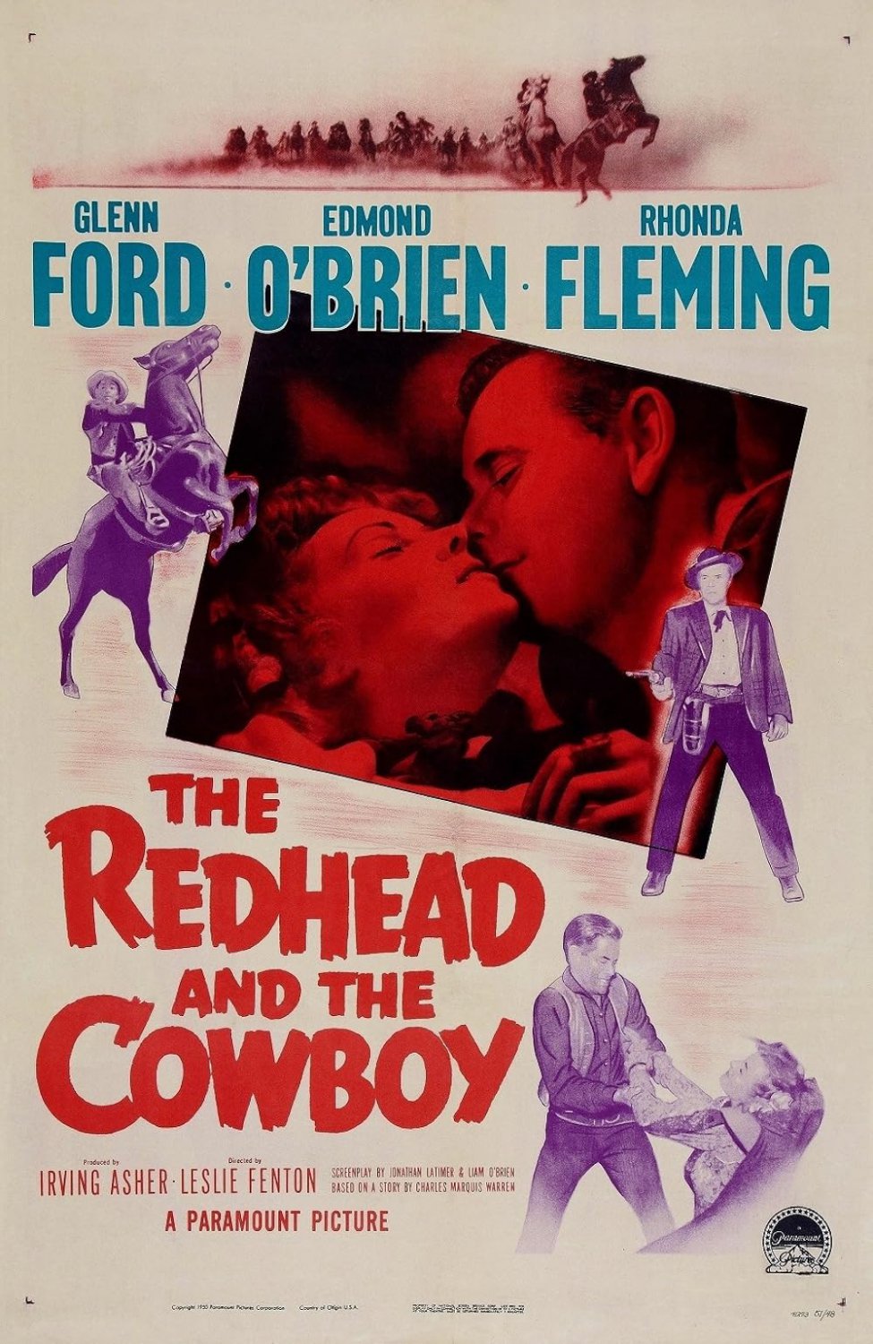 The Redhead And The Cowboy (1951) - Glenn Ford  Colorized Version  DVD
