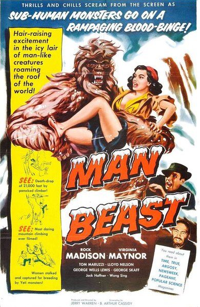 Man Beast (1956) - Rock Madison  Colorized Version  DVD