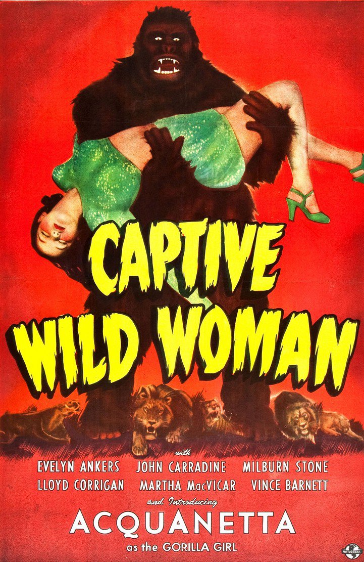 Captive Wild Woman (1943) - John Carradine Colorized Version DVD