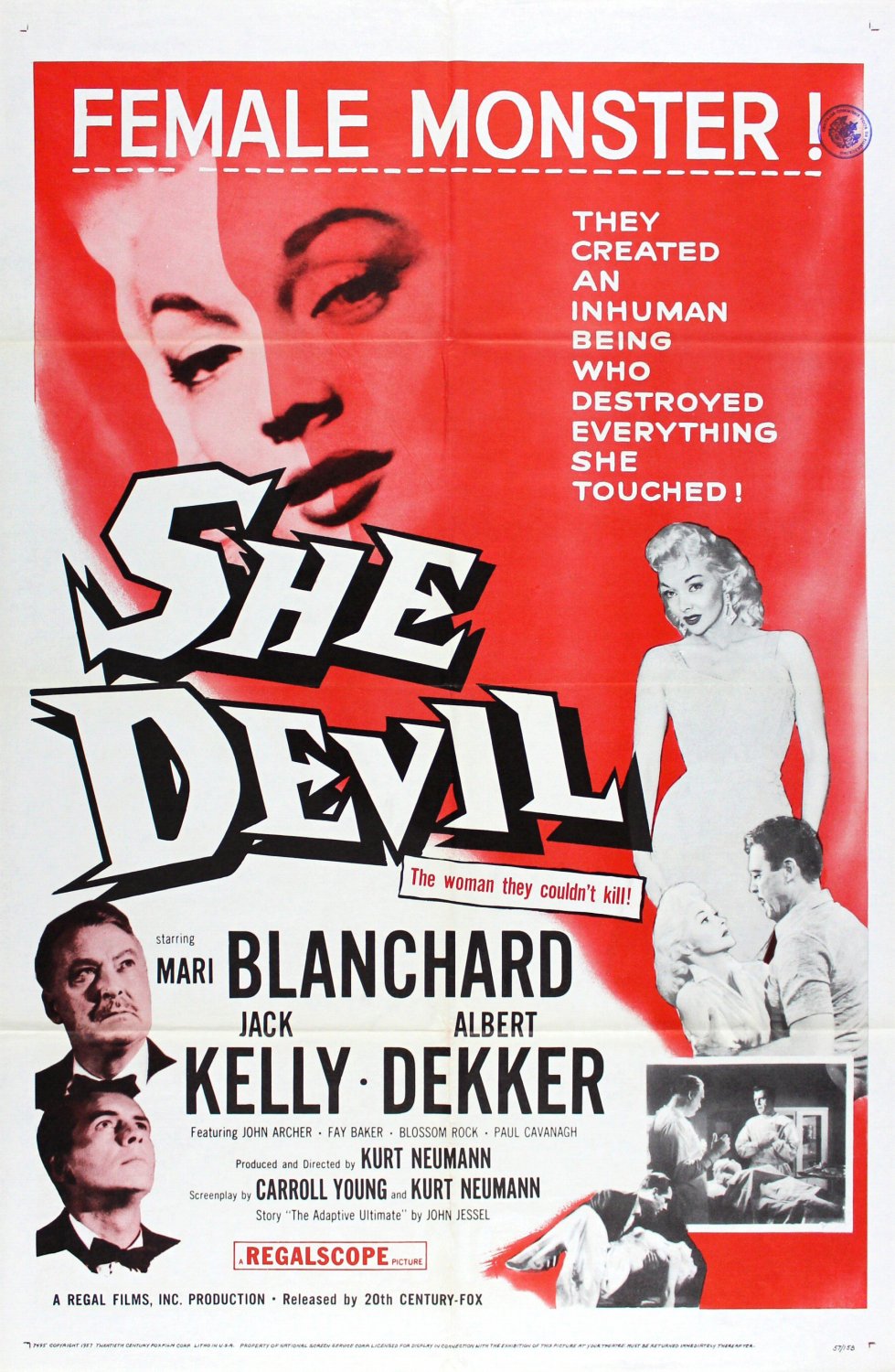 She Devil (1957) - Mari Blanchard  Colorized Version  DVD