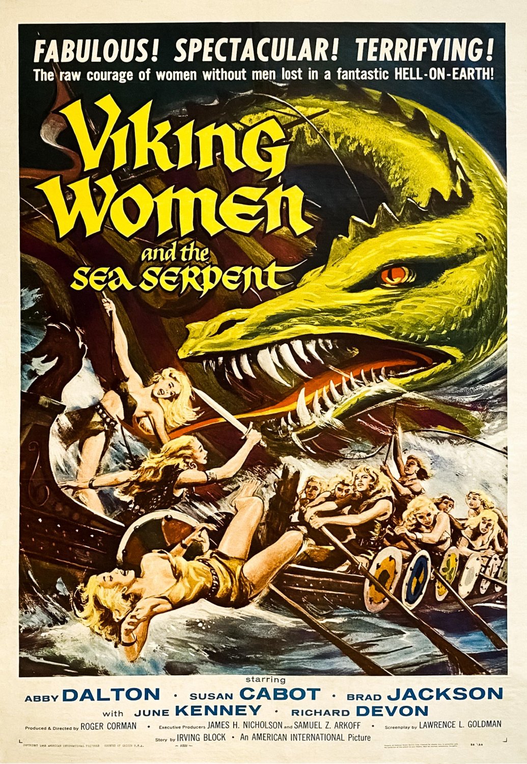 Viking Women And The Sea Serpent (1957) - Abby Dalton  Colorized Version  DVD