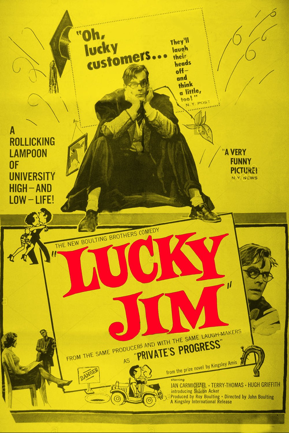 Lucky Jim (1957) - Ian Carmichael  Colorized Version  DVD