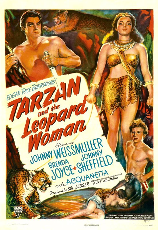 Tarzan And The Leopard Woman (1946) - Johnny Weissmuller  Colorized Version  DVD