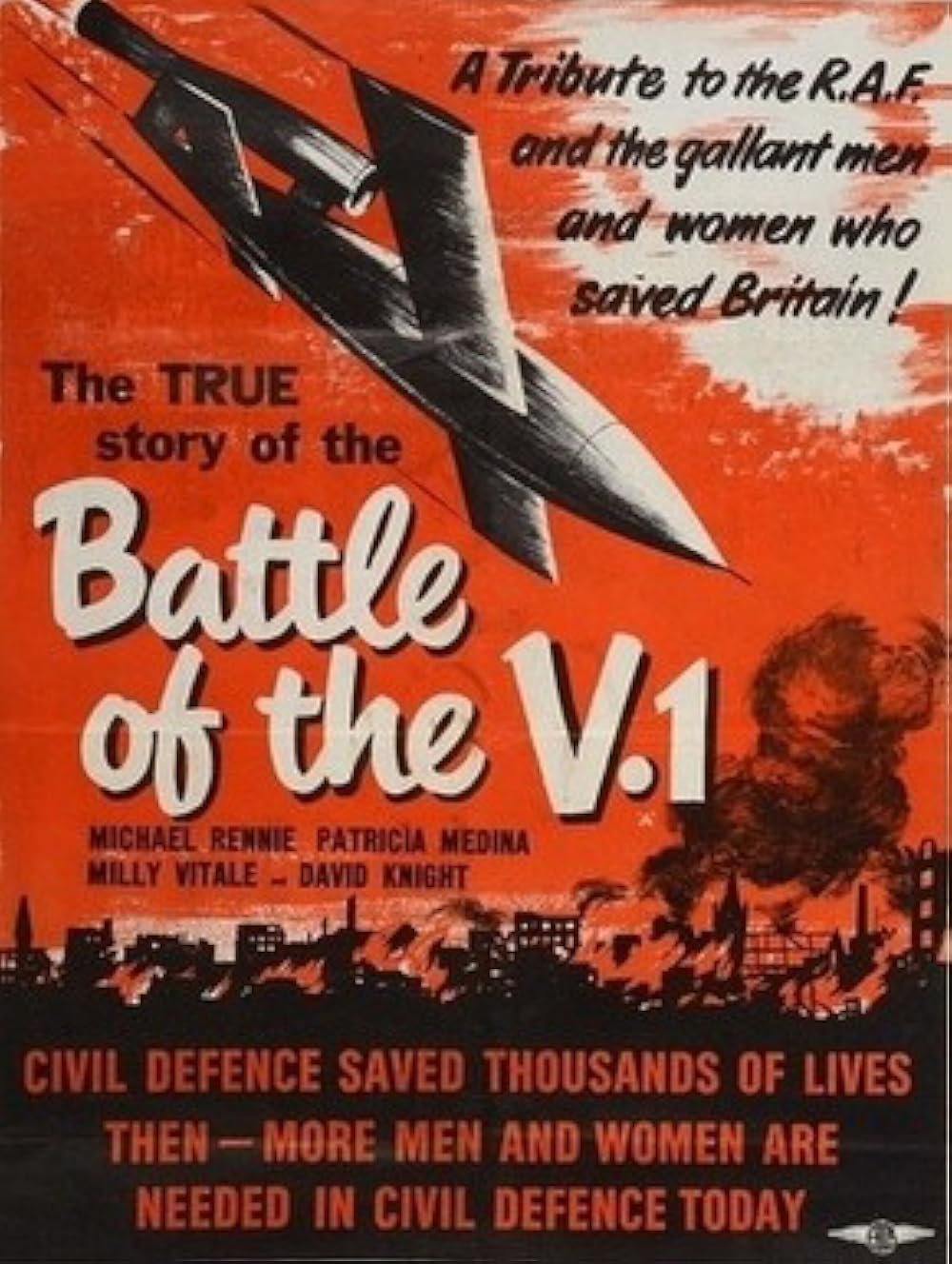 Battle of the V-1 AKA Missiles From Hell (1958) - Michael Rennie Colorized Version  DVD