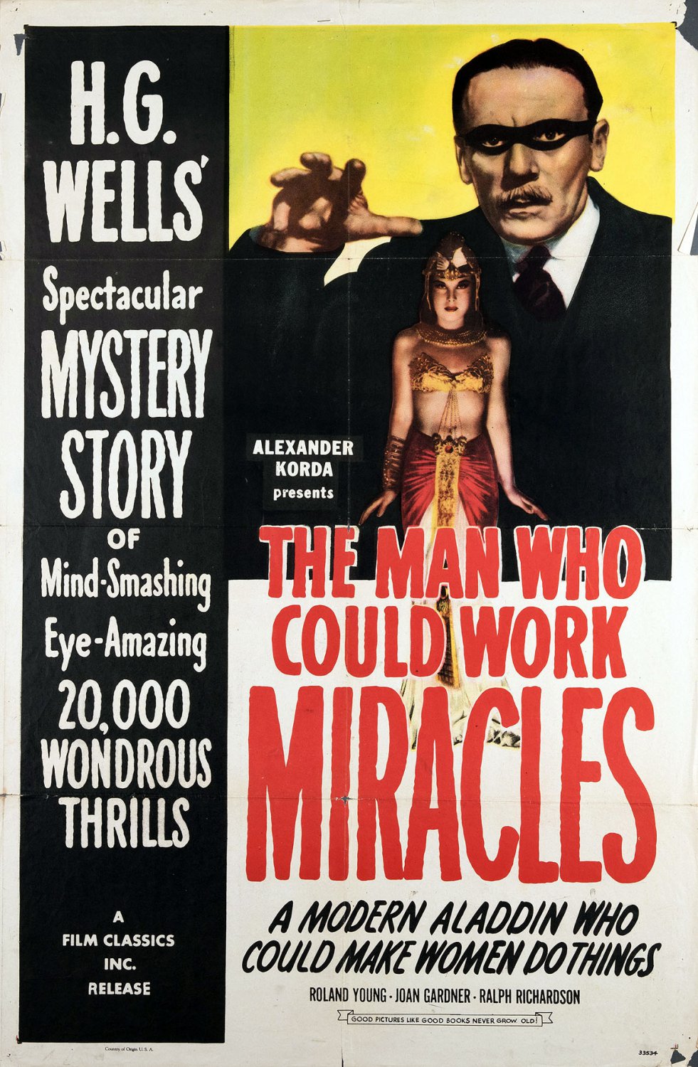 The Man Who Could Work Miracles (1936) - Roland Young  Colorized Version  DVD
