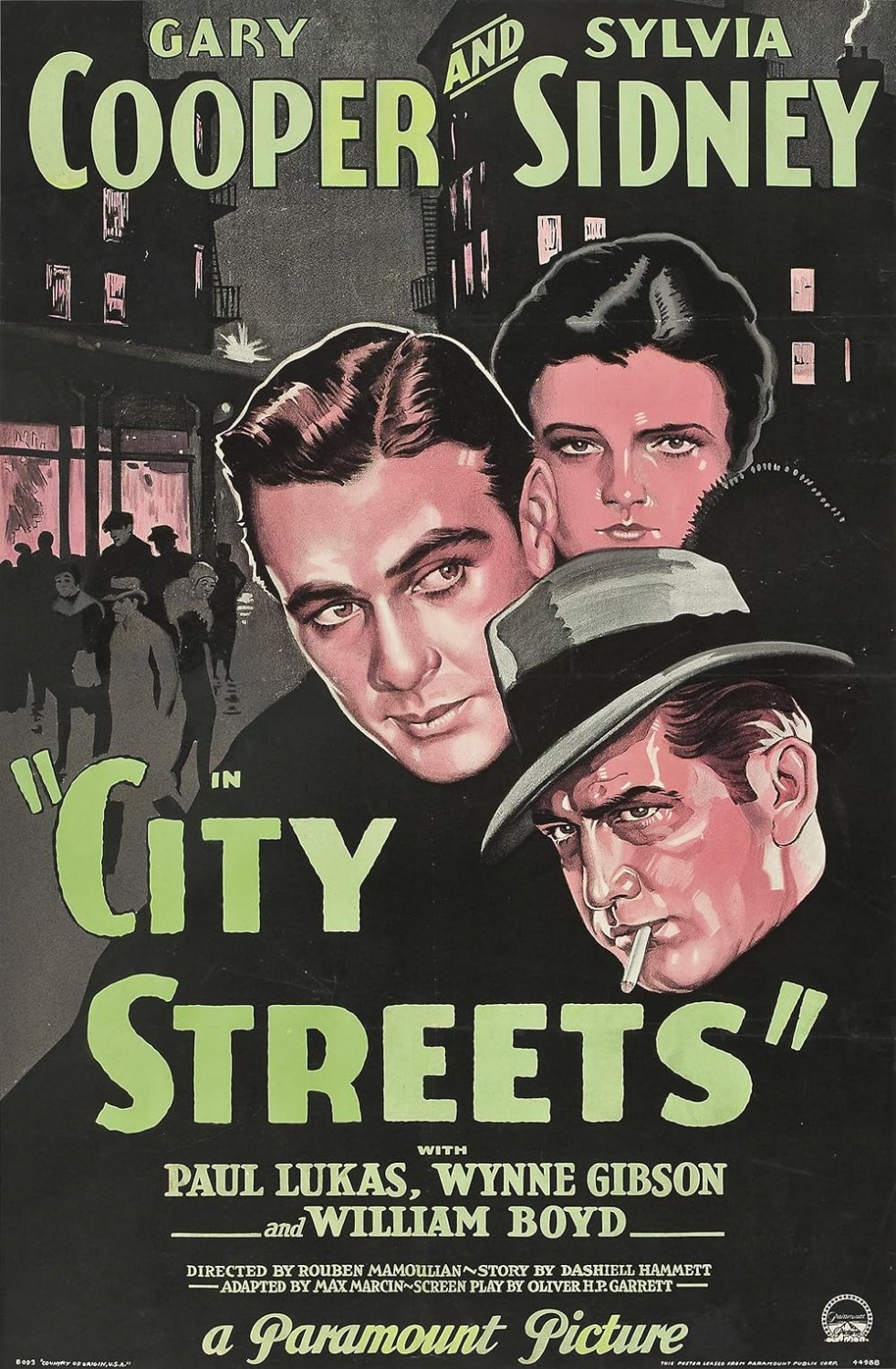 City Streets (1931) - Gary Cooper  Colorized Version  DVD
