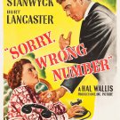 Sorry, Wrong Number (1948) - Burt Lancaster  Colorized Version  DVD