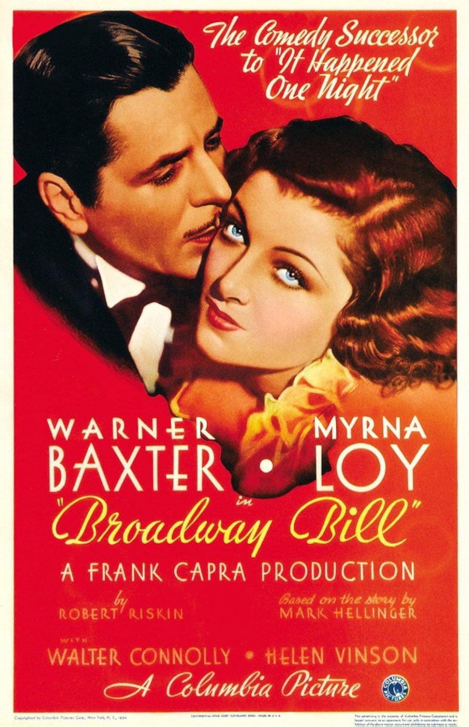 Broadway Bill (1934) - Warner Baxter  Colorized Version  DVD