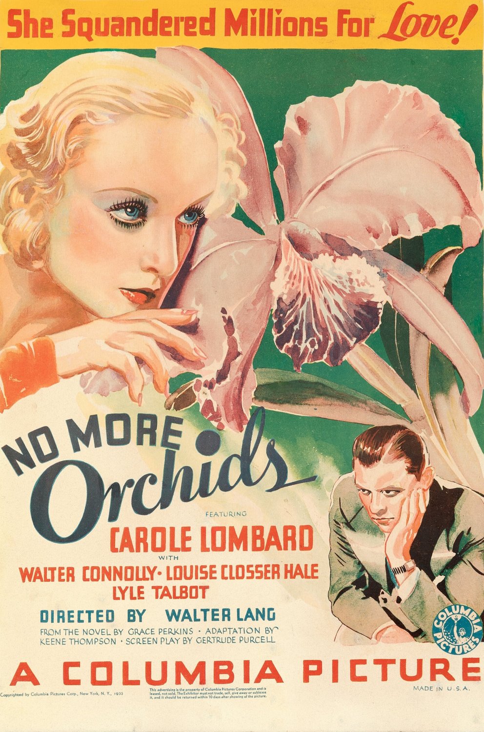 No More Orchids (1932) - Carole Lombard  Colorized Version  DVD