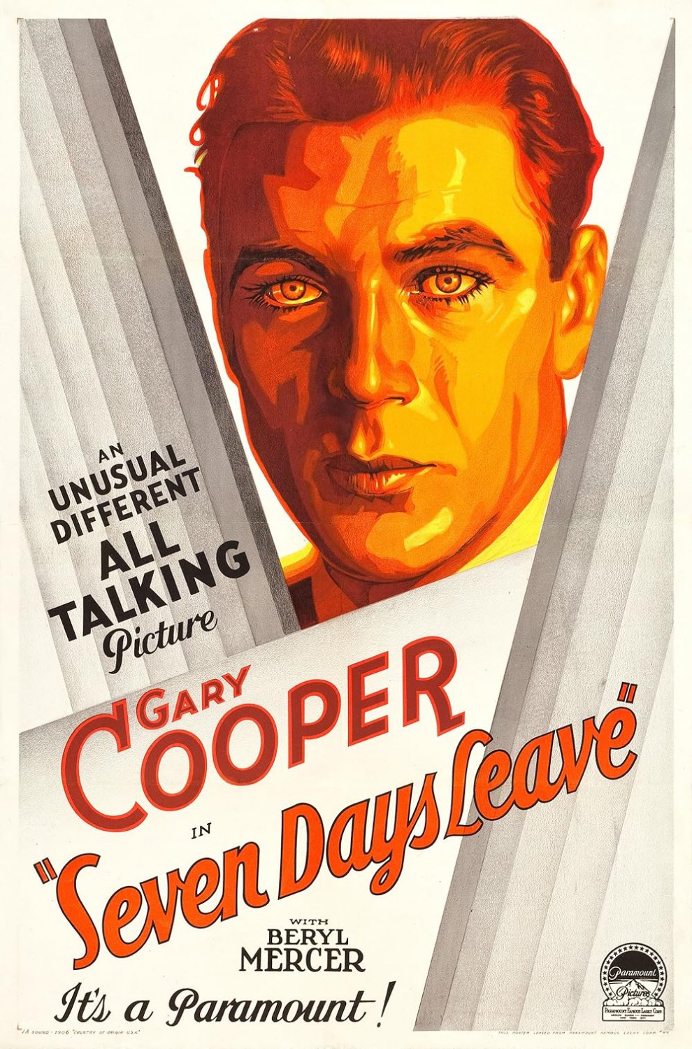 Seven Days Leave (1930) - Gary Cooper  Colorized Version  DVD