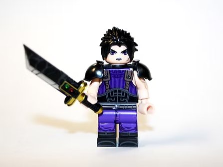 Zack Fair Final Fantasy 7 Video Game Black Minifigure Custom