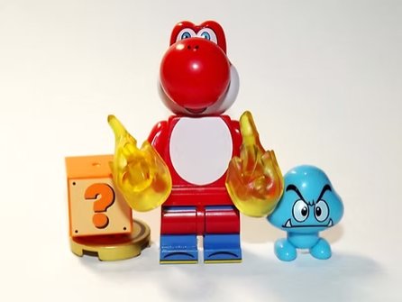 Yoshi Red Deluxe The Super Mario Bros. Movie Minifigure Custom