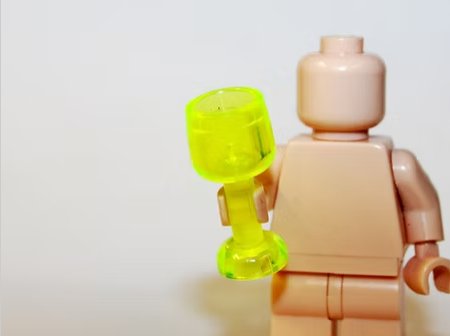 Yellow Green Clear Goblet Drinking Cup Glass Minifigure Custom