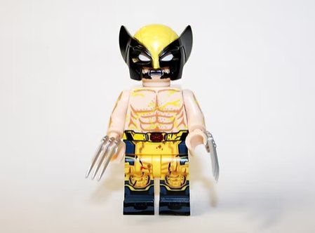 Wolverine Deadpool 3 Marvel Shirtless Yellow Minifigure Custom