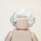 White Wavy hair piece for Minifigure Custom