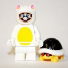 White Tanooki Mario with turtle The Super Mario Bros. Movie Minifigure Custom