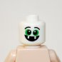 White Ghost Ghoul Head Horror Head DIY Minifigure Custom