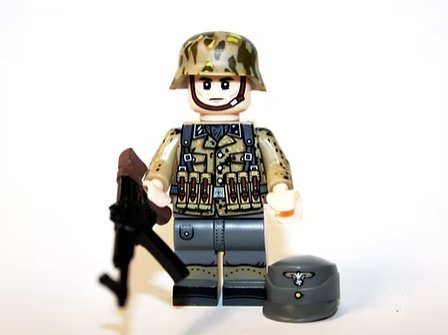 Waffen SS Pea Dot Camo WW2 Army STG 44 Minifigure Custom