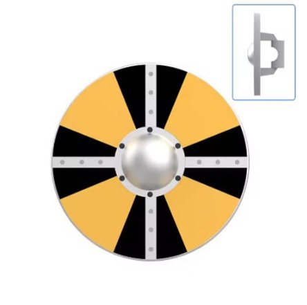 Viking Yellow Round Shield for Knight Minifigure Custom