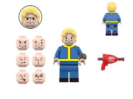 Vault Boy Fallout Video Game TV Show Minifigure Custom