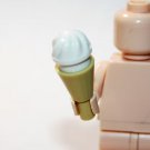 Vanilla Ice Cream Cone desert Food Minifigure Custom