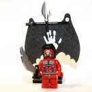 Uruk-Hai Red Orc with Banner LOTR Lord of the Rings Hobbit Minifigure Custom