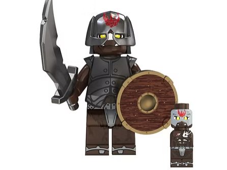 Uruk-Hai Orc Round Shield LOTR Lord of the Rings Hobbit Minifigure Custom