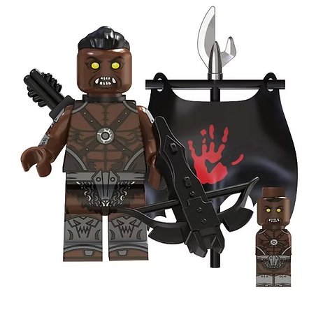 Uruk-Hai Orc Archer flag LOTR Lord of the Rings Hobbit Minifigure Custom